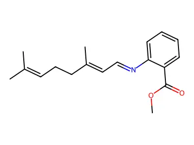 Methyl 2-(3,7-dimethylocta-2,6-dienylideneamino)benzoate structure