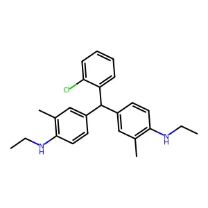 Benzenamine, 4,4'-((2-chlorophenyl)methylene)bis(N-ethyl-2-methyl- structure