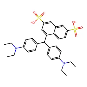 2,7-Naphthalenedisulfonic acid, 4-[bis[4-(diethylamino)phenyl]methyl]- structure