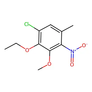 Benzene, 1-chloro-2-ethoxy-3-methoxy-5-methyl-4-nitro- structure