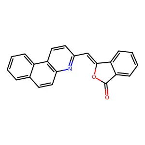 3-(Benzo[f]quinolin-3-ylmethylidene)-2-benzofuran-1-one structure
