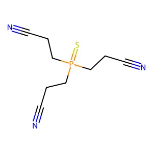 Phosphine sulfide, tris(2-cyanoethyl)- structure