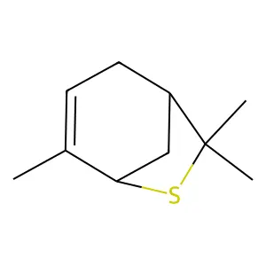 4,7,7-Trimethyl-6-thiabicyclo[3.2.1]oct-3-ene structure