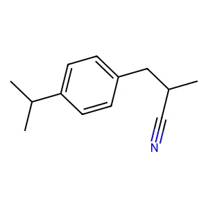 Benzenepropanenitrile, alpha-methyl-4-(1-methylethyl)- structure