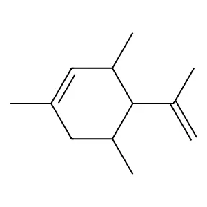 Cyclohexene, 1,3,5-trimethyl-4-(1-methylethenyl)- structure