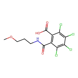 2,3,4,5-Tetrachloro-6-(((3-methoxypropyl)amino)carbonyl)benzoic acid structure