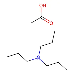 Tripropylammonium acetate structure
