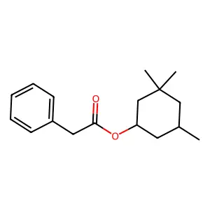 Benzeneacetic acid, 3,3,5-trimethylcyclohexyl ester structure