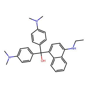 1-Naphthalenemethanol, alpha,alpha-bis(4-(dimethylamino)phenyl)-4-(ethylamino)- structure