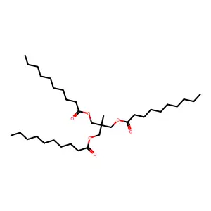 Decanoic acid, 1,1'-[2-methyl-2-[[(1-oxodecyl)oxy]methyl]-1,3-propanediyl] ester structure
