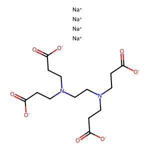 beta-Alanine, N,N'-1,2-ethanediylbis(N-(2-carboxyethyl)-, sodium salt (1:4) structure