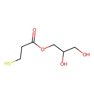 Propanoic acid, 3-mercapto-, 2,3-dihydroxypropyl ester structure