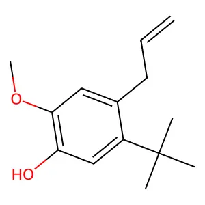 Phenol, 5-(1,1-dimethylethyl)-2-methoxy-4-(2-propen-1-yl)- structure