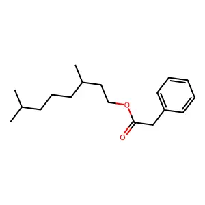 Benzeneacetic acid, 3,7-dimethyloctyl ester structure