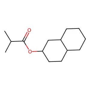 Propanoic acid, 2-methyl-, decahydro-2-naphthalenyl ester structure