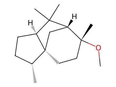(2R,5S,7R,8R)-8-methoxy-2,6,6,8-tetramethyltricyclo[5.3.1.01,5]undecane structure