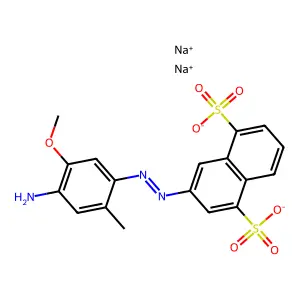 Disodium 3-[(4-amino-5-methoxy-o-tolyl)azo]naphthalene-1,5-disulphonate structure
