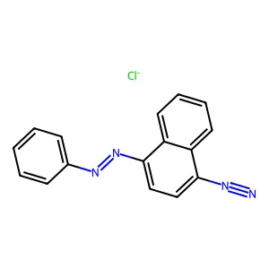1-Naphthalenediazonium, 4-(2-phenyldiazenyl)-, chloride (1:1) structure