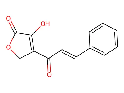 3-Hydroxy-4-(3-phenylprop-2-enoyl)furan-2(5H)-one structure