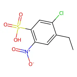 Benzenesulfonic acid, 5-chloro-4-ethyl-2-nitro- structure