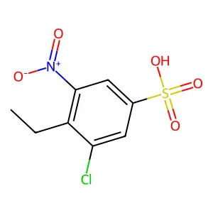 Benzenesulfonic acid, 3-chloro-4-ethyl-5-nitro- structure