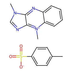 1H-Imidazo[4,5-b]quinoxalinium, 1,3-dimethyl-, 4-methylbenzenesulfonate (1:1) structure