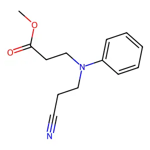 beta-Alanine, N-(2-cyanoethyl)-N-phenyl-, methyl ester structure