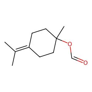 Cyclohexanol, 1-methyl-4-(1-methylethylidene)-, 1-formate structure