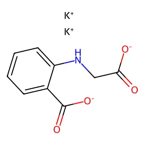 Benzoic acid, 2-[(carboxymethyl)amino]-, potassium salt (1:2) structure