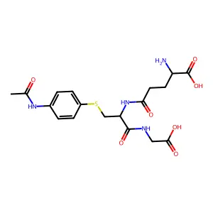 N-(S-(4-(Acetylamino)phenyl)-N-L-gamma-glutamyl-L-cysteinyl)glycine structure