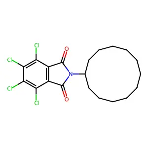 1H-Isoindole-1,3(2H)-dione, 4,5,6,7-tetrachloro-2-cyclododecyl- structure