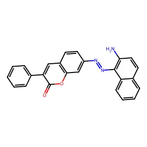 7-(2-(2-Amino-1-naphthalenyl)diazenyl)-3-phenyl-2H-1-benzopyran-2-one structure