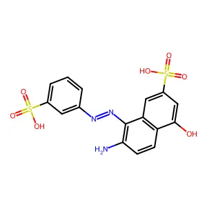 2-Naphthalenesulfonic acid, 7-amino-4-hydroxy-8-[2-(3-sulfophenyl)diazenyl]- structure