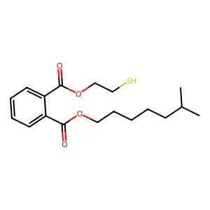 1,2-Benzenedicarboxylic acid, 1-isooctyl 2-(2-mercaptoethyl) ester structure
