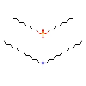 1-Dodecanaminium, N-dodecyl-N,N-dimethyl-, diisooctyl phosphate (1:1) structure
