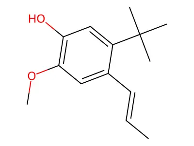 5-Tert-butyl-2-methoxy-4-prop-1-enylphenol structure