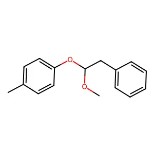 Benzene, 1-(1-methoxy-2-phenylethoxy)-4-methyl- structure