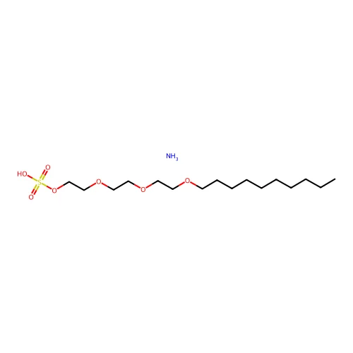 Ammonium 2-(2-(2-(decyloxy)ethoxy)ethoxy)ethyl sulphate structure