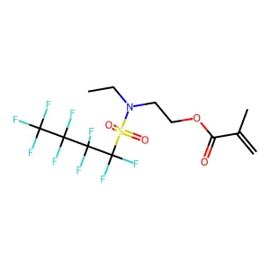2-(Ethyl((nonafluorobutyl)sulphonyl)amino)ethyl methacrylate structure