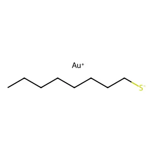 1-Octanethiol, gold(1+) salt (1:1) structure