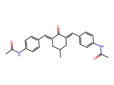 Acetamide, N,N'-[(5-methyl-2-oxo-1,3-cyclohexanediylidene)bis(methylidyne-4,1-phenylene)]bis- structure