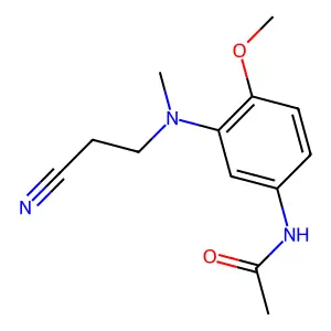 Acetamide, N-(3-((2-cyanoethyl)methylamino)-4-methoxyphenyl)- structure