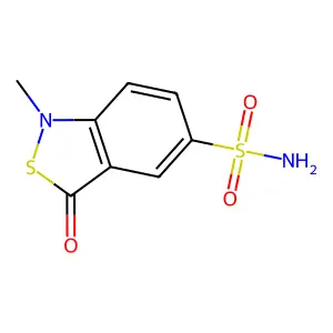 1-Methyl-3-Oxo-1,3-Dihydro-Benzo(C)Isothiazole-5-Sulfonic Acid Amide structure