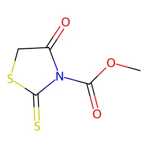 3-Thiazolidinecarboxylic acid, 4-oxo-2-thioxo-, methyl ester structure