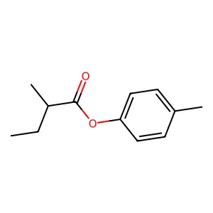 Butanoic acid, 2-methyl-, 4-methylphenyl ester structure