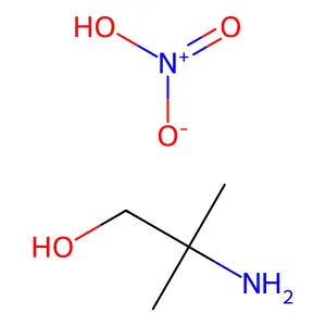 1-Propanol, 2-amino-2-methyl-, nitrate (1:1) structure