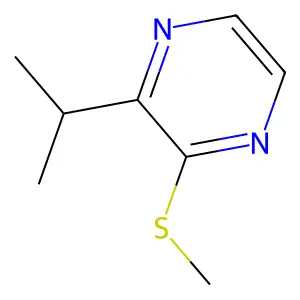 2-Isopropyl-3-methylthiopyrazine structure