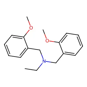 Benzenemethanamine, N-ethyl-2-methoxy-N-[(2-methoxyphenyl)methyl]- structure