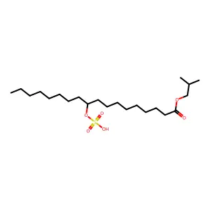 Isobutyl 10-(sulfooxy)stearate structure