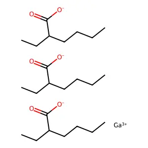Hexanoic acid, 2-ethyl-, gallium salt (3:1) structure